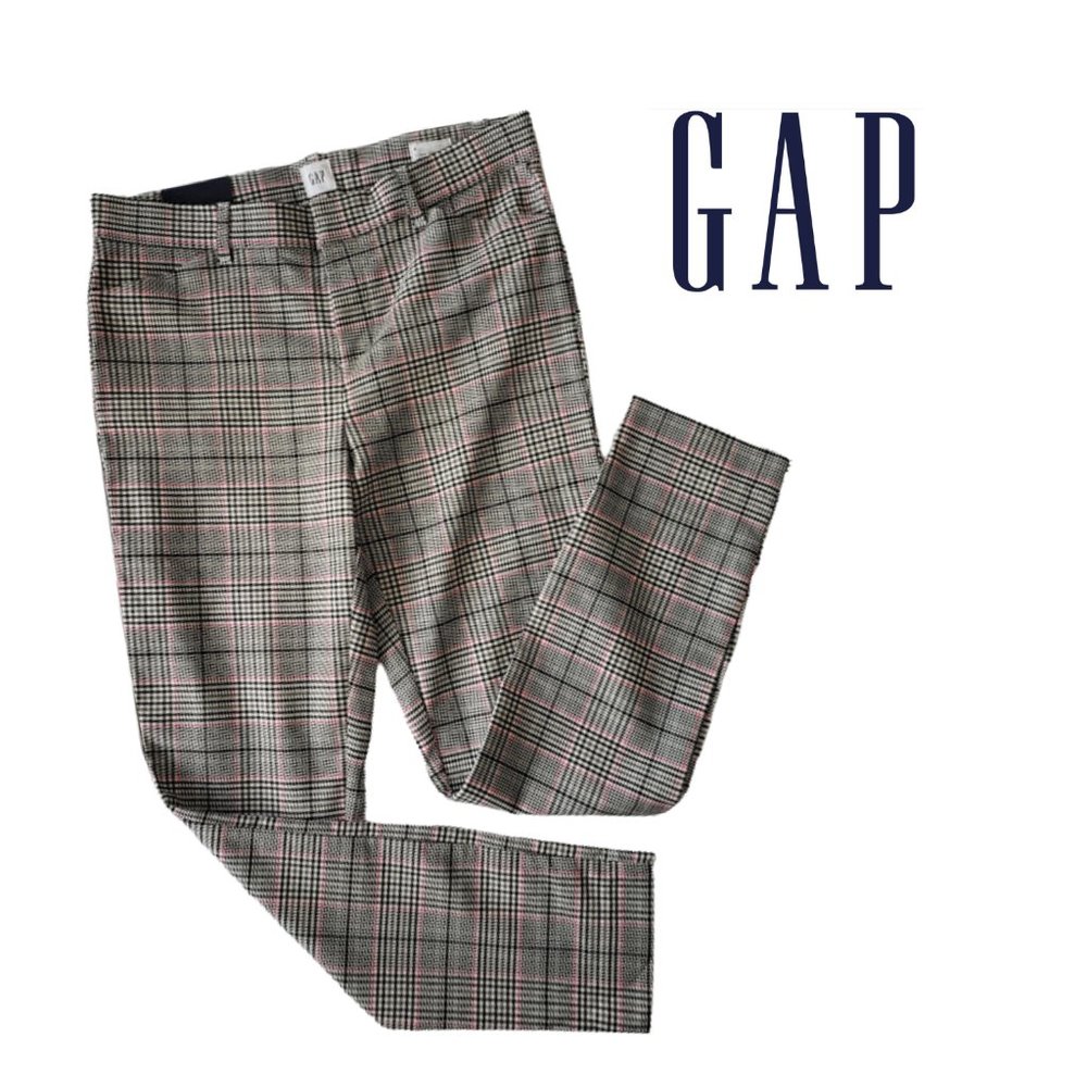 Gap Skinny Ankle Pants Bi-Strength, Gray Plaid - Picture 2 of 12